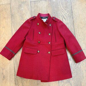 Bonpoint Girls Red Wool long coat holiday size 6 orig $1200! French Designer